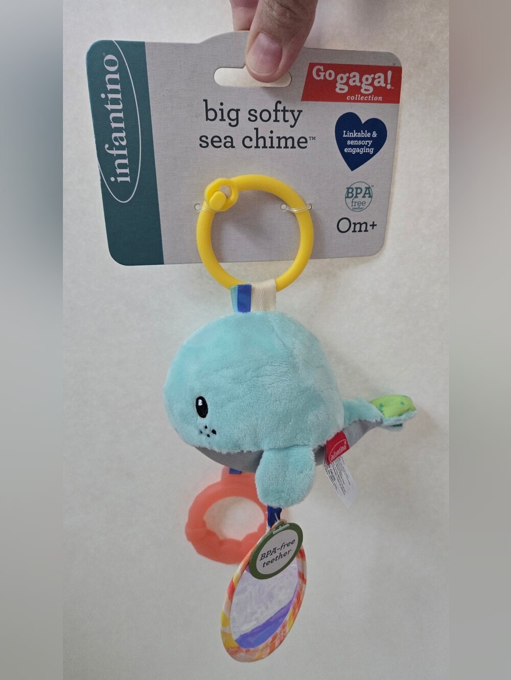 NEW Infantino Big Softy Sea Chime Go Gaga! Collection BPA-Free Sensory Toy 0M+